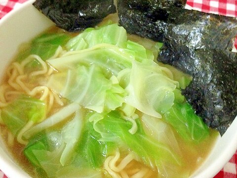 キャベツと海苔のラーメン☆